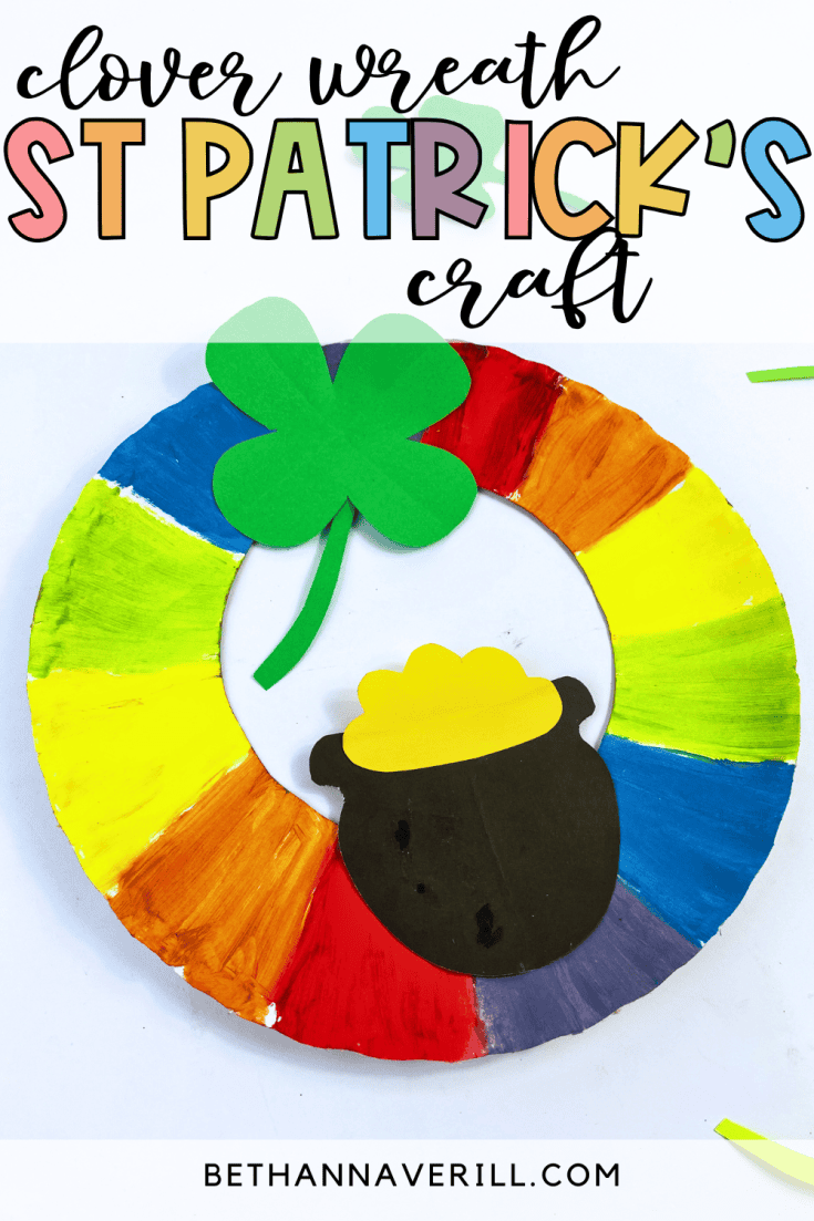 diy st. patrick's day clover wreath craft