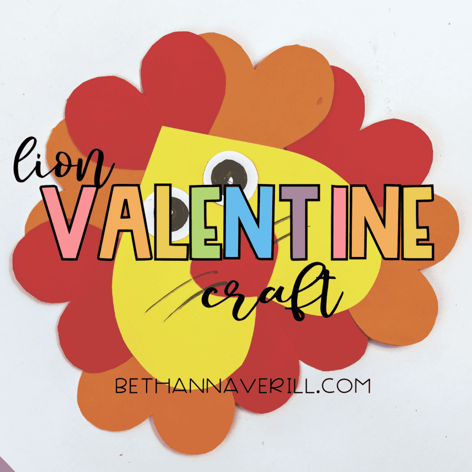valentine's day lion craft