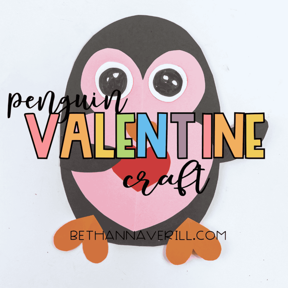 penguin valentine craft