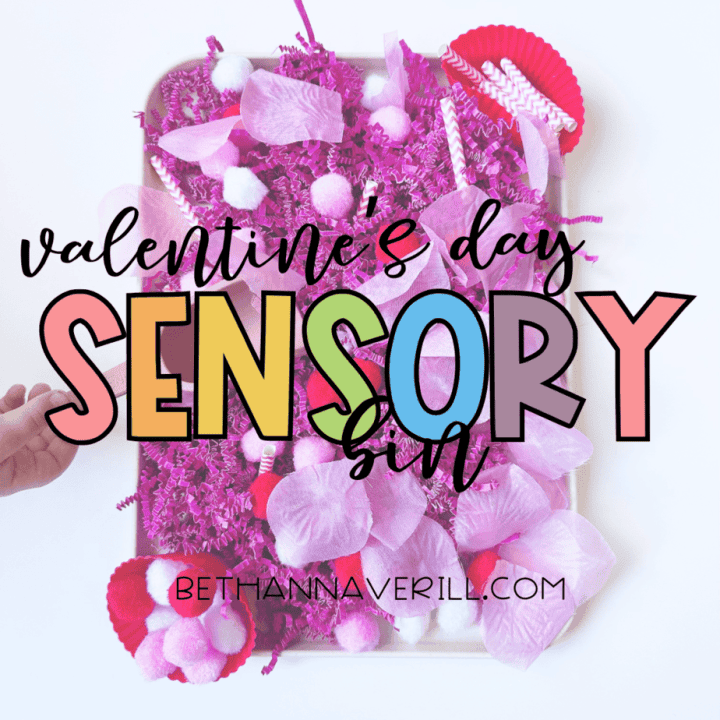 valentine's day sensory bin