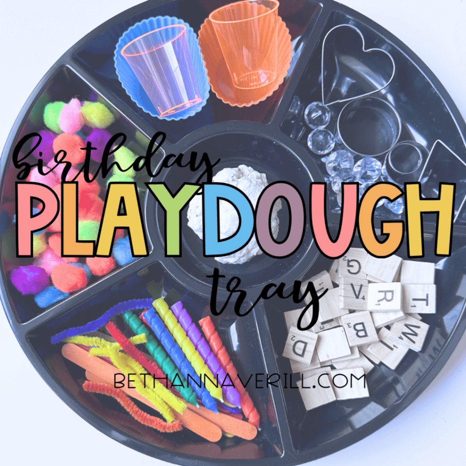 Birthday Playdough Tray