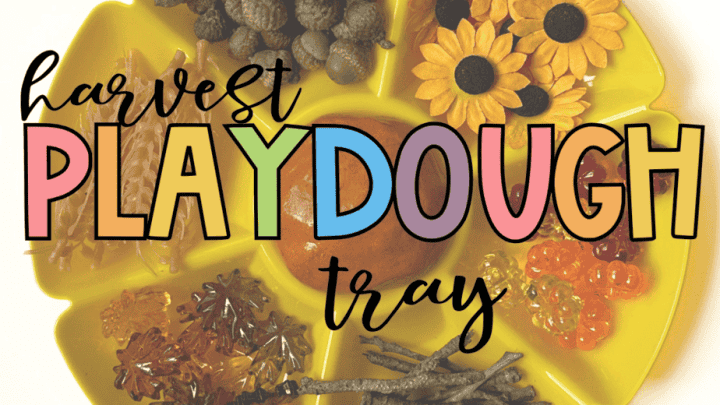 harvest playdough tray