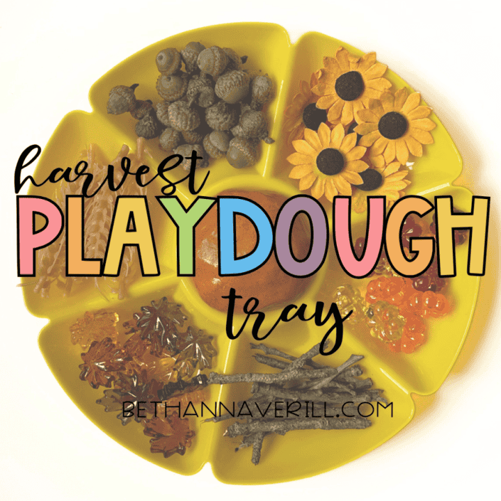 harvest playdough tray