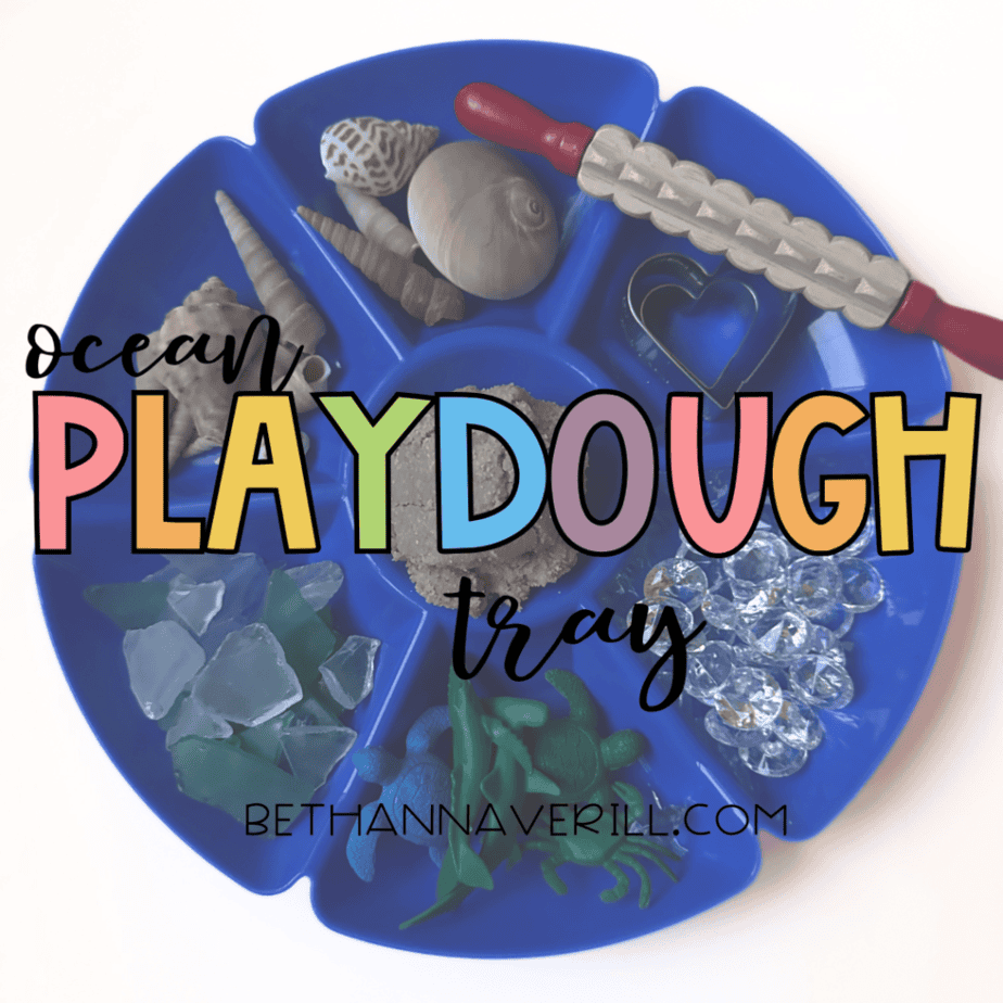 ocean playdough tray