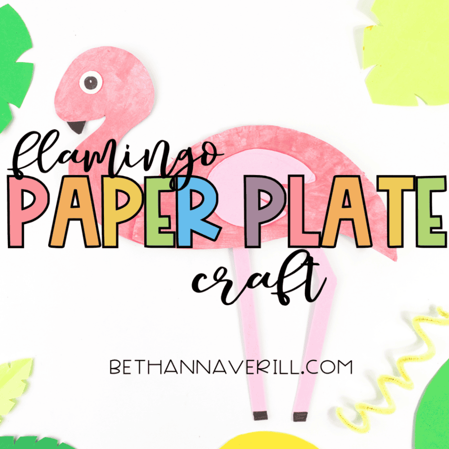 flamingo paper plate craft