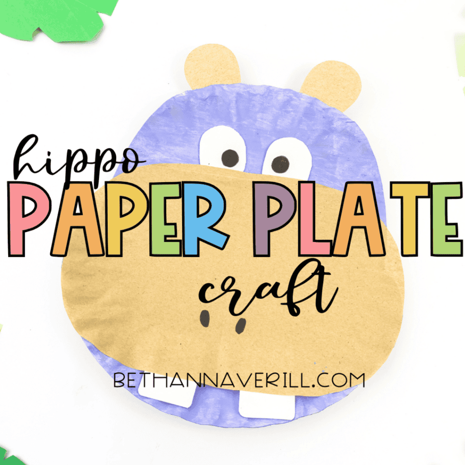 hippo paper plate craft