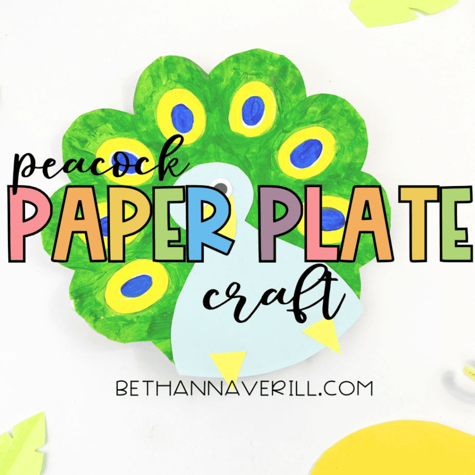 peacock paper plate craft
