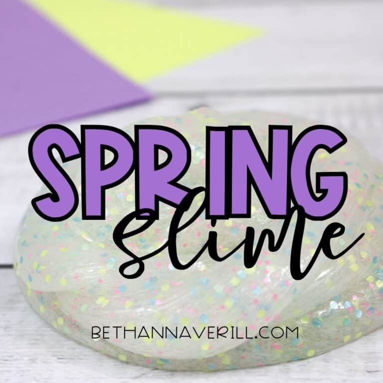 Spring Glitter Slime Recipe for Kids