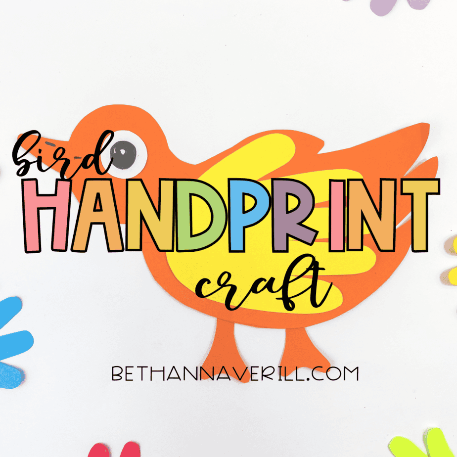 bird handprint craft