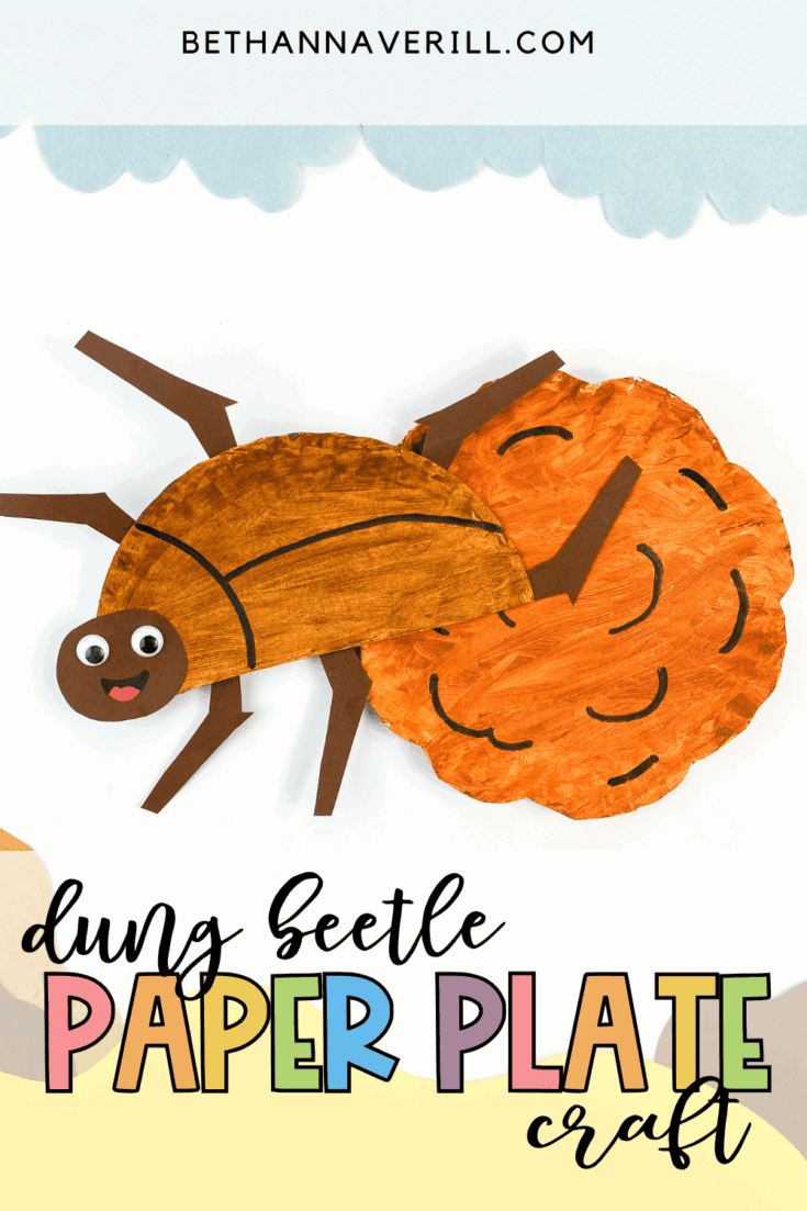 paper plate dung beetle craft