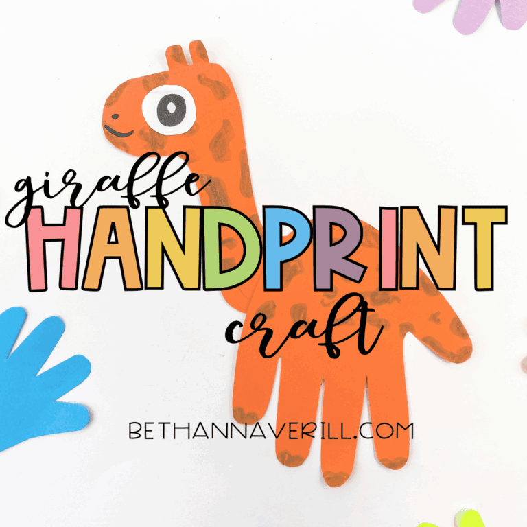 Giraffe Handprint Craft