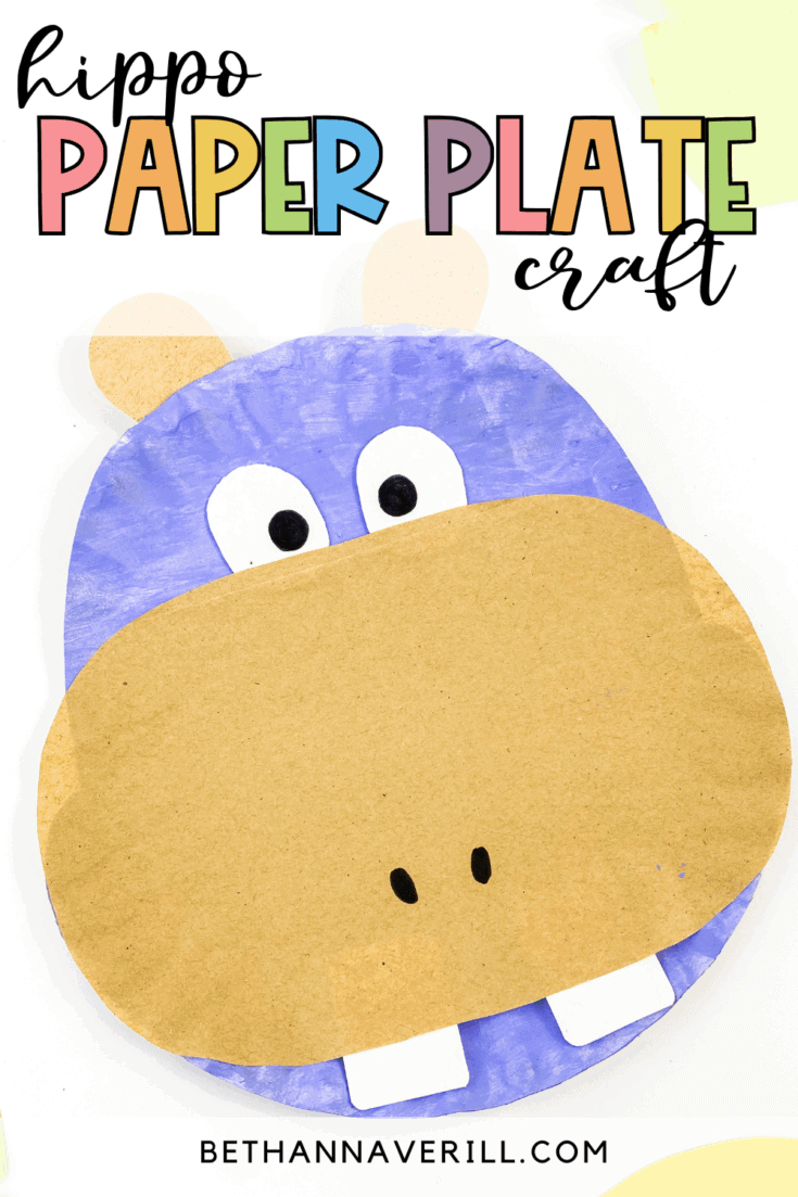 paper plate hippo craft