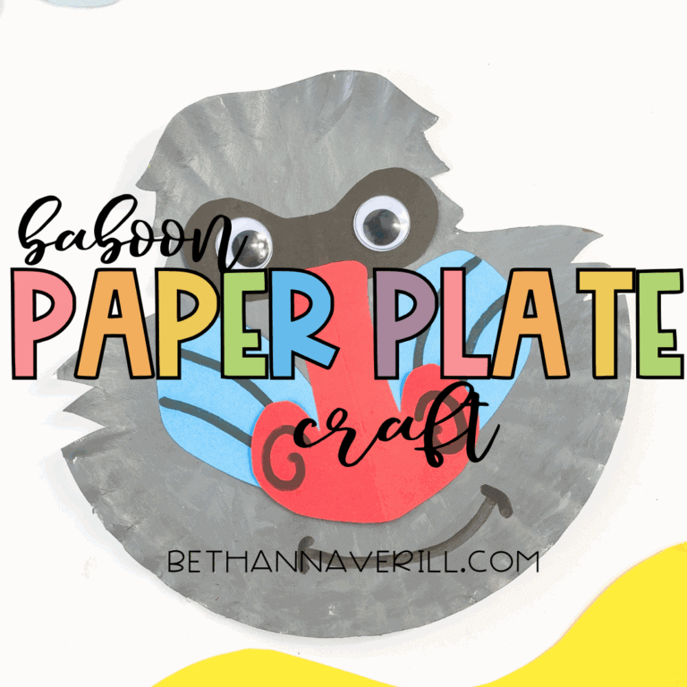 Baboon Paper Plate Craft