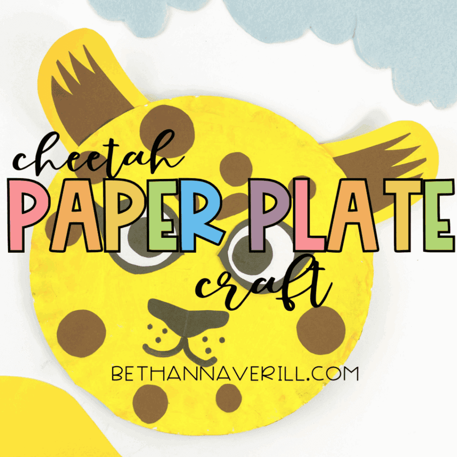cheetah paper plate craft