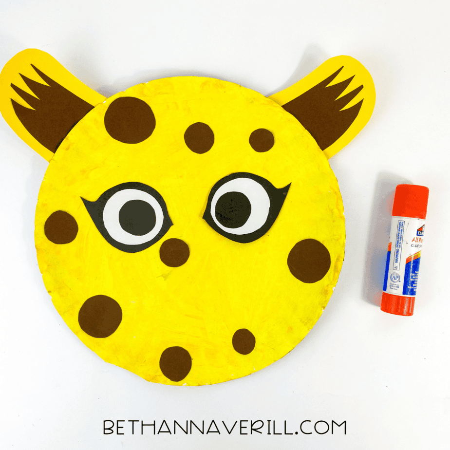 cheetah spots glued on
