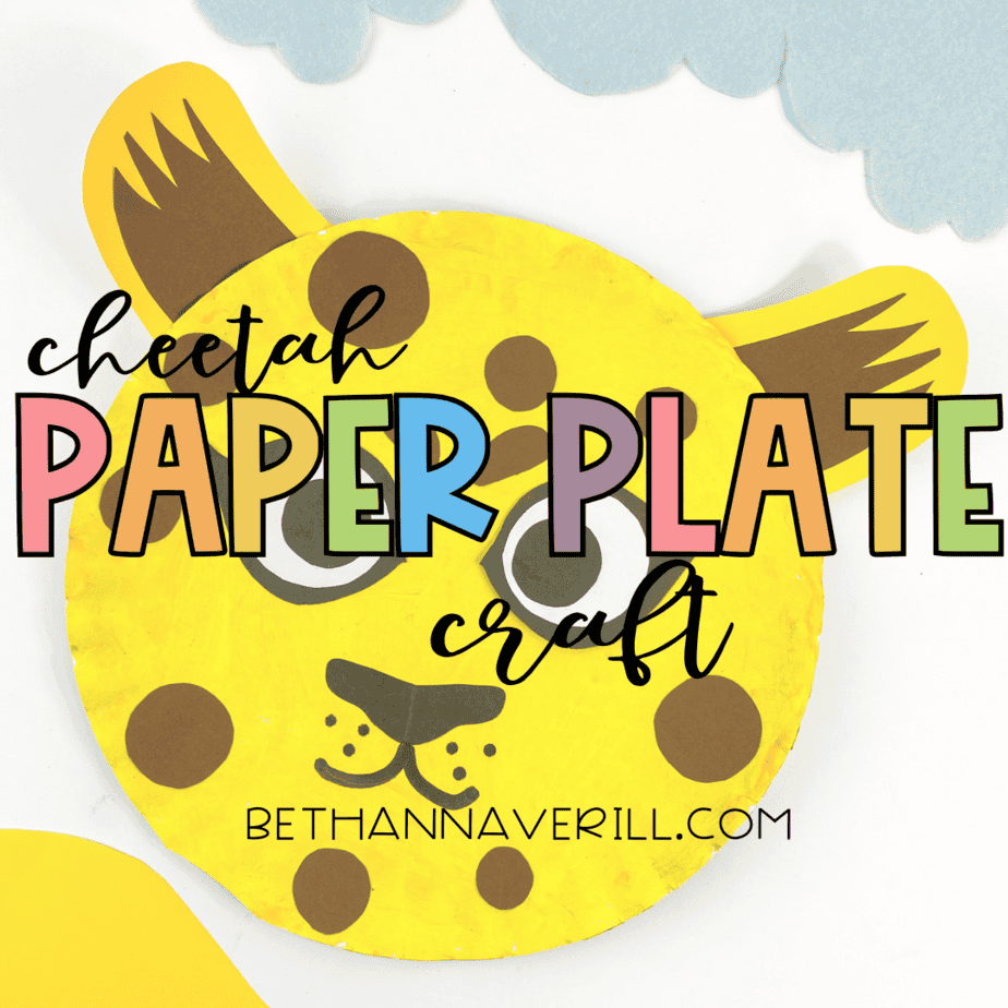 cheetah paper plate craft