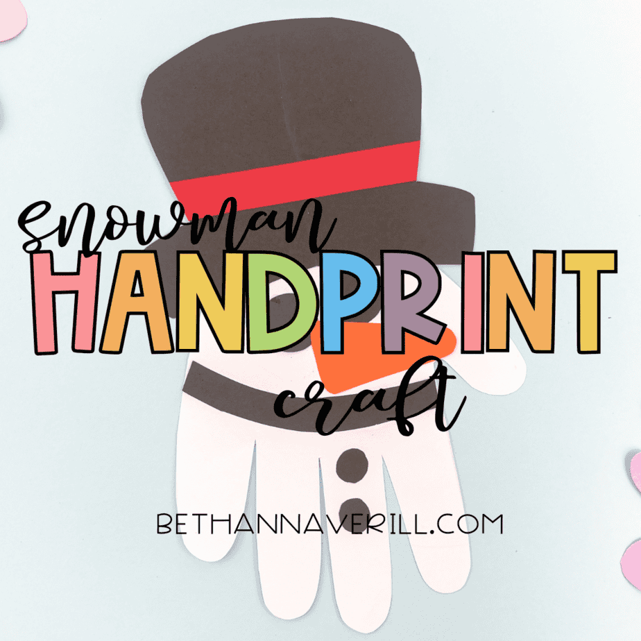 snowman handprint craft
