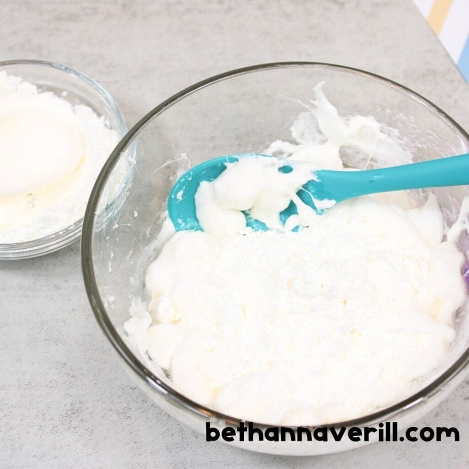 Melted marshmallow mixture with cornstarch