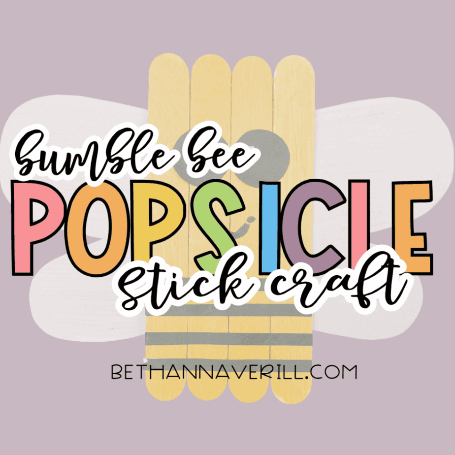 bumble bee craft stick project