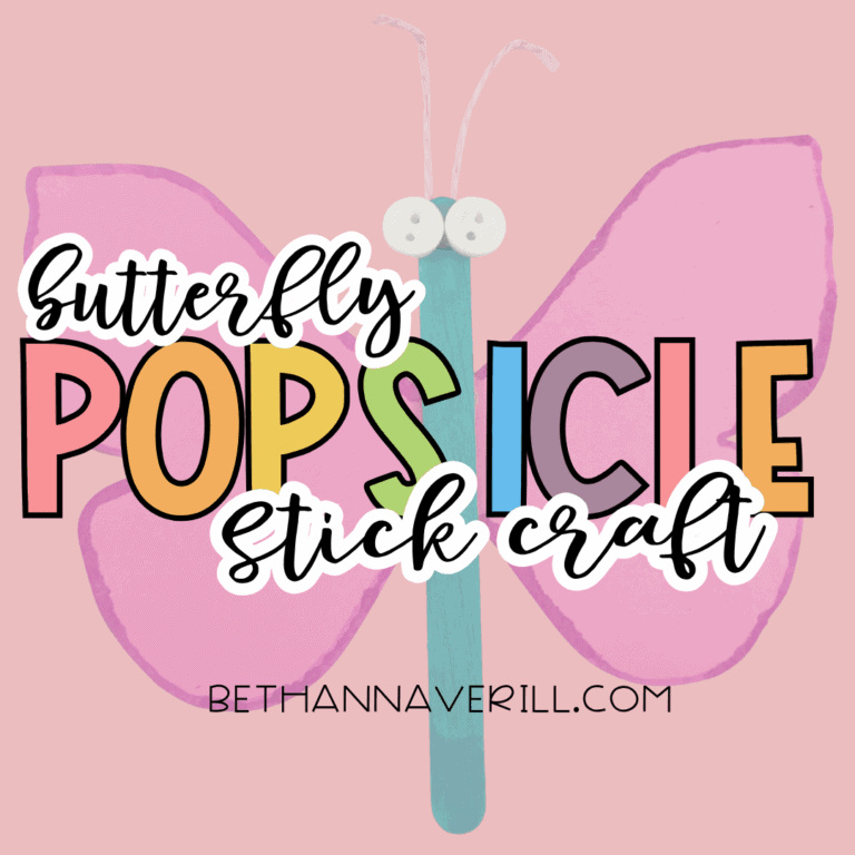 How to Make a Butterfly Stick Puppet with Preschoolers
