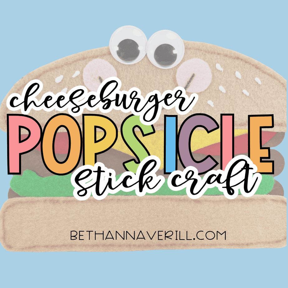 cheeseburger craft stick project