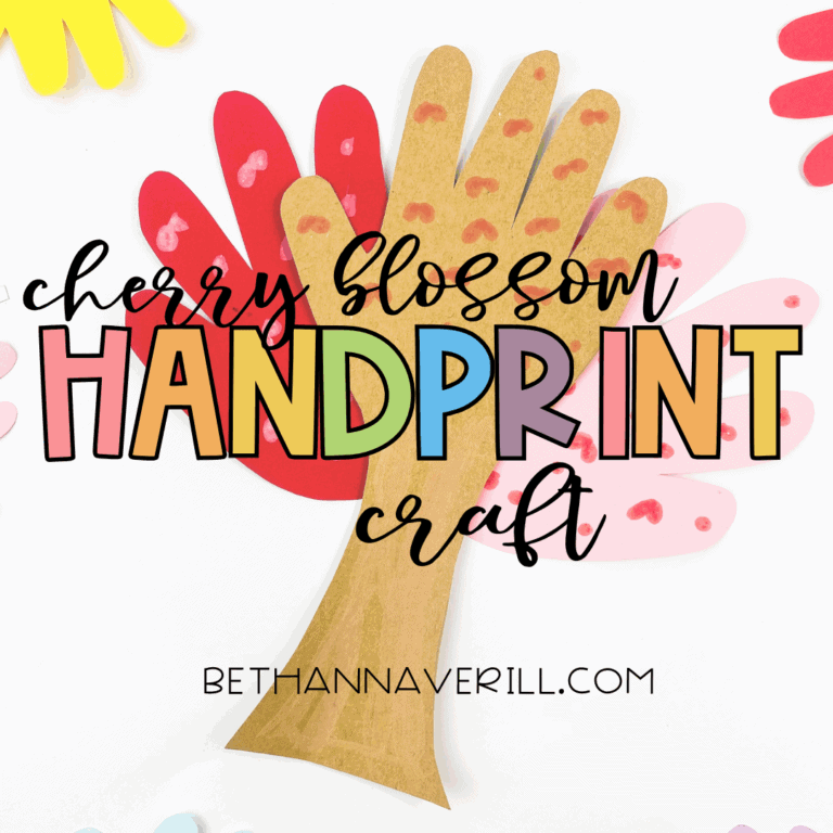 Cherry Blossom Tree Handprint Craft