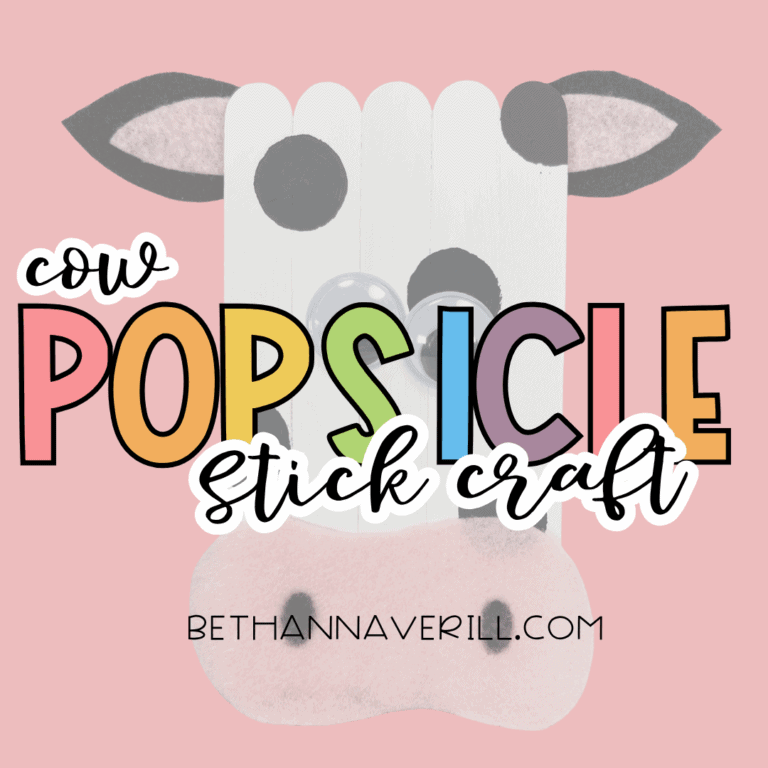 Cow craft stick project