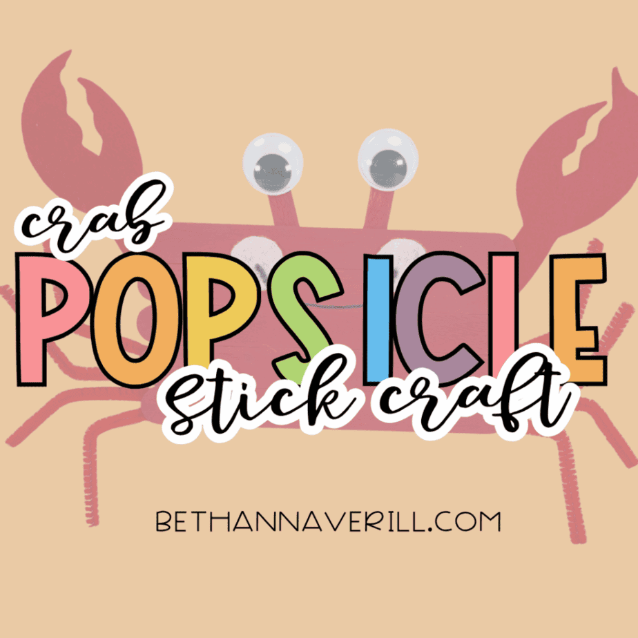 crab craft stick project