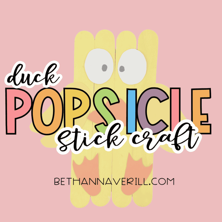duck craft stick project