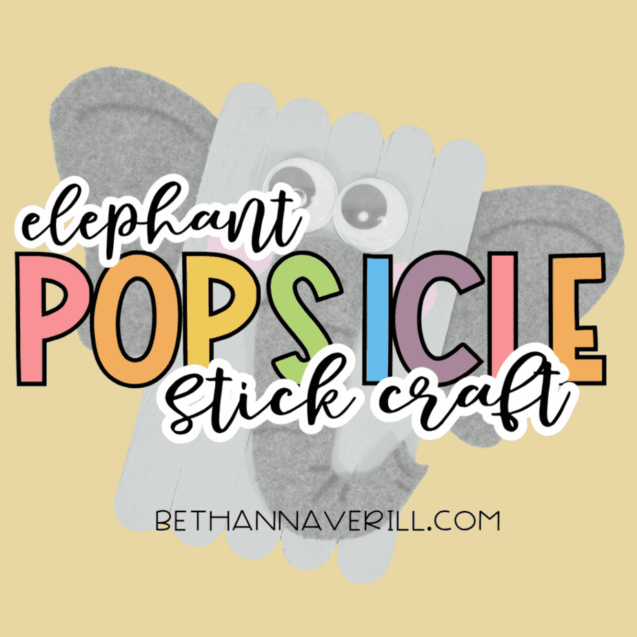 elephant craft stick project