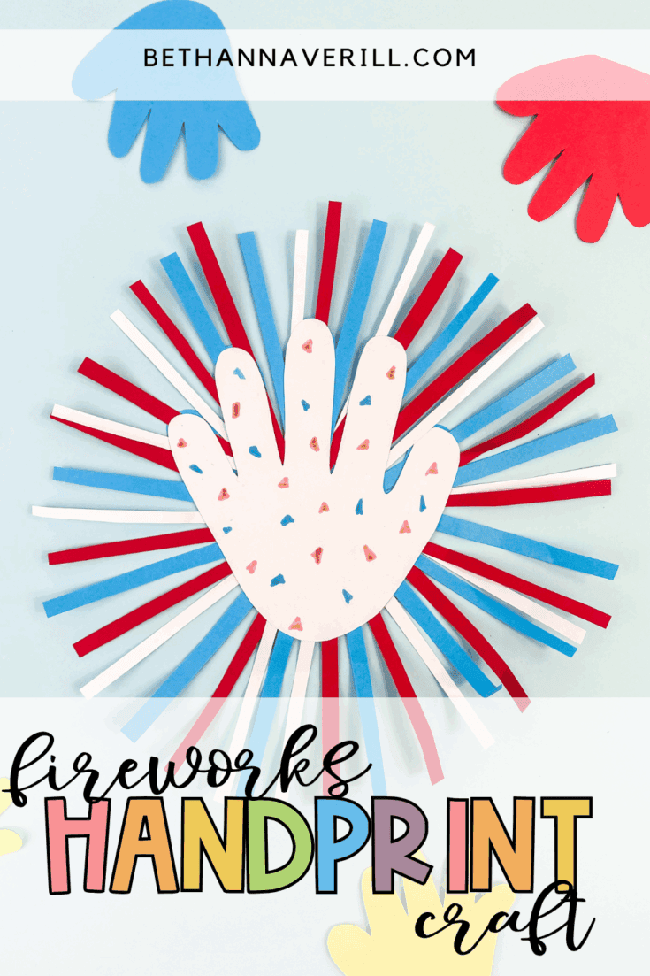 handprint fireworks craft