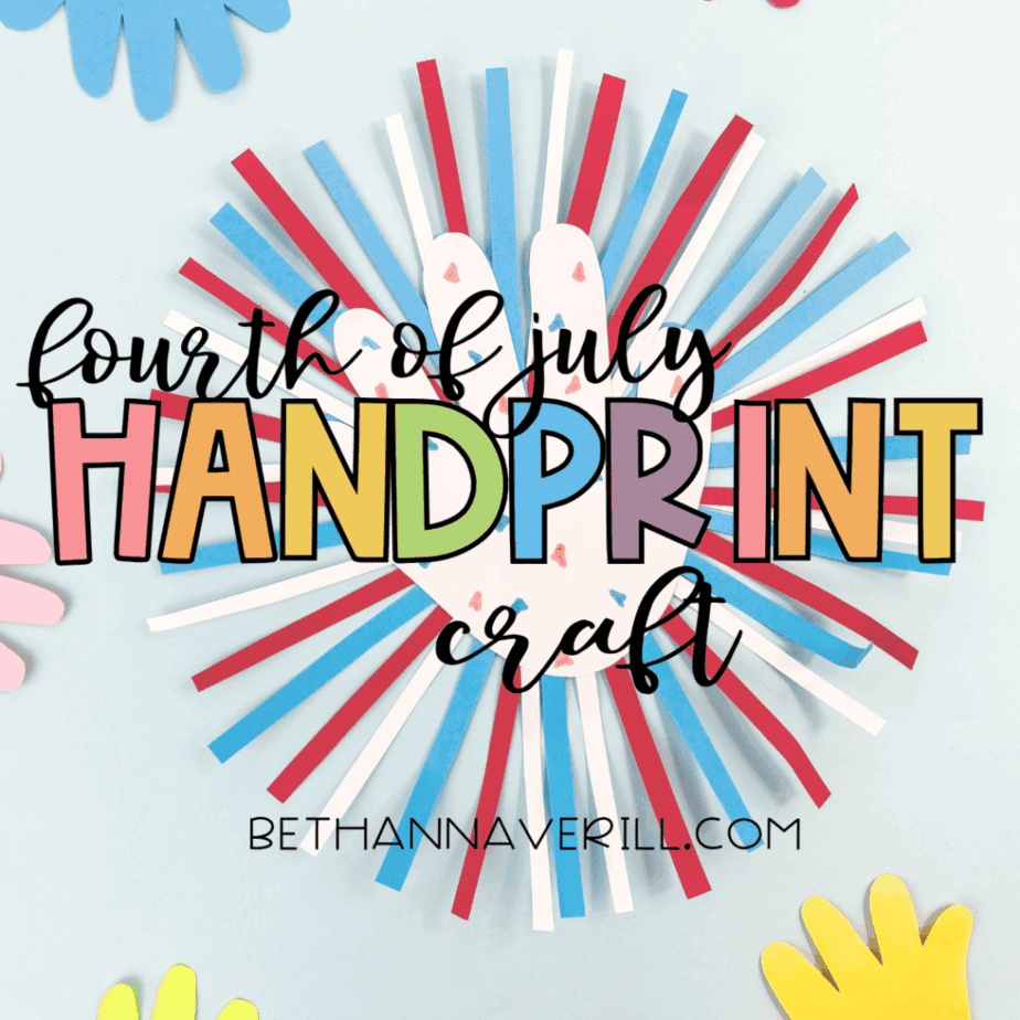 Fourth of July handprint firework craft