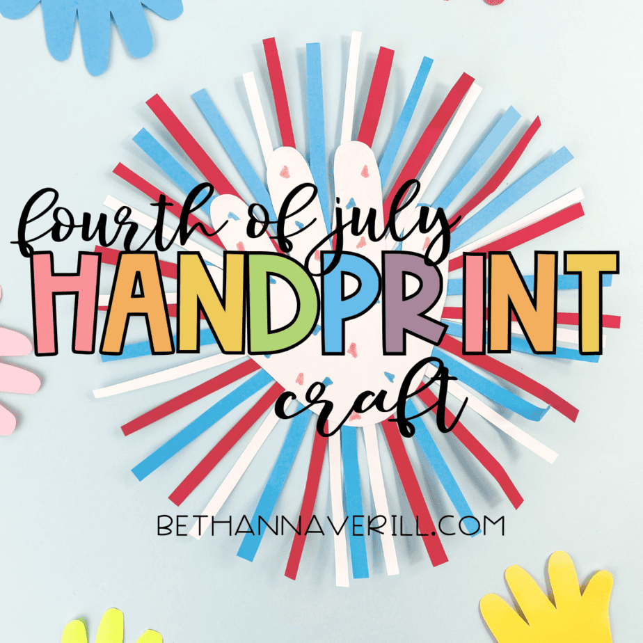 Fourth of July handprint firework craft