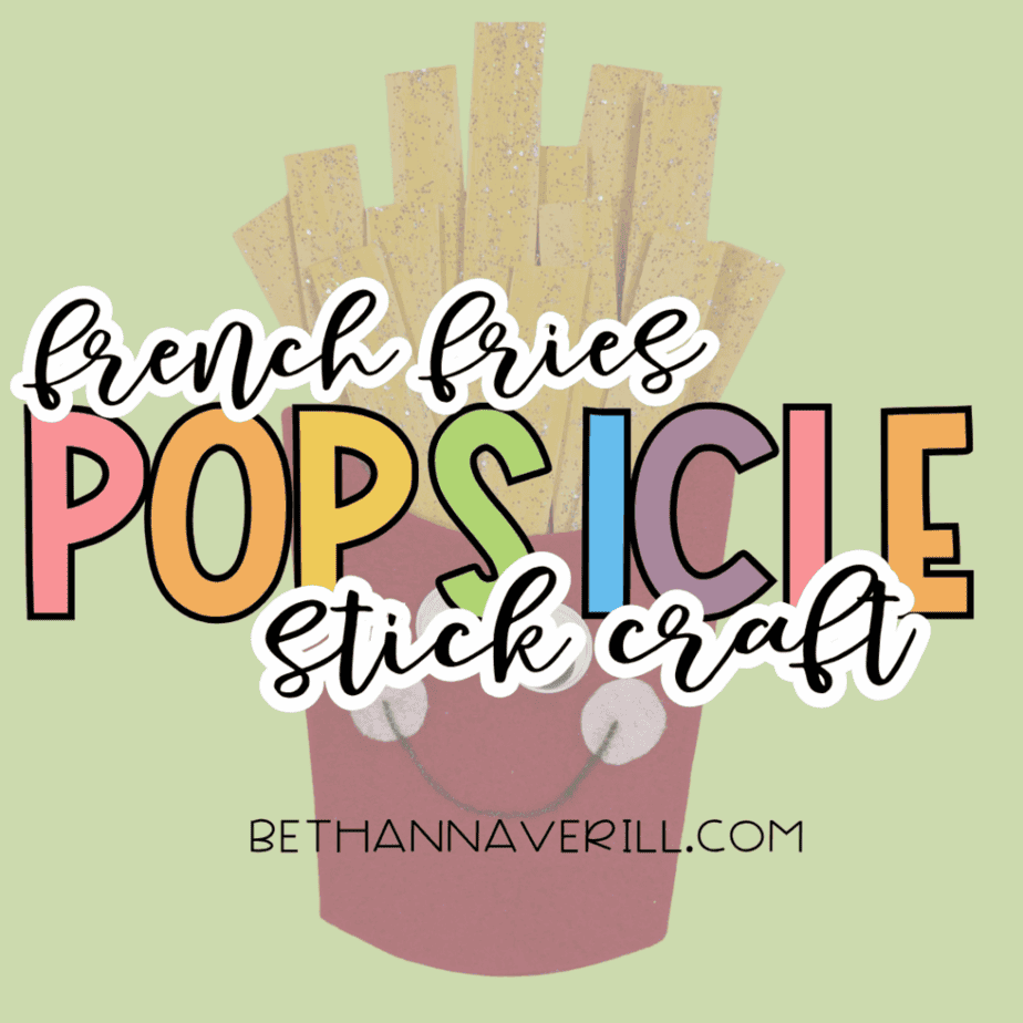 french fries craft stick project