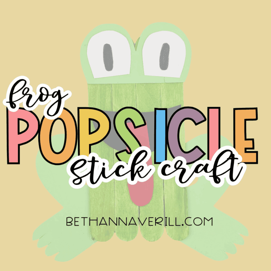 frog craft stick project