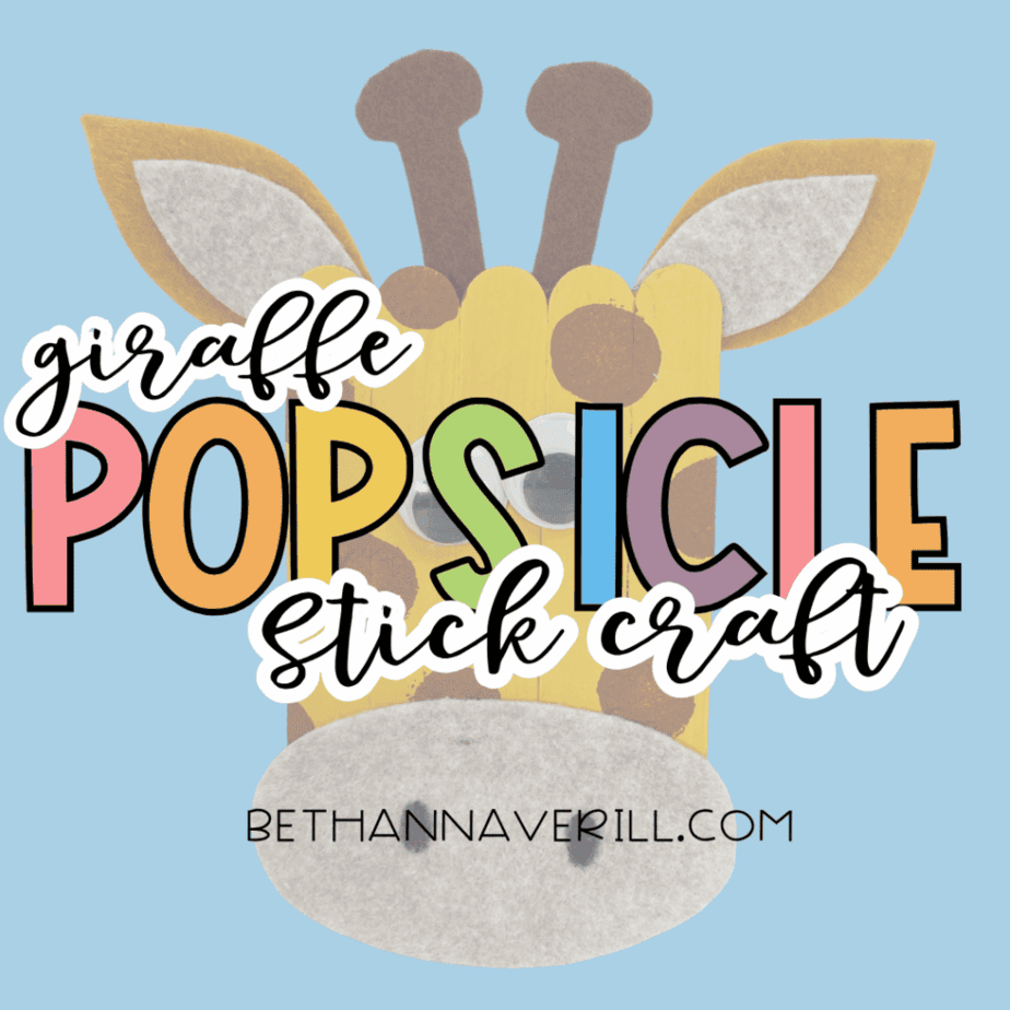 giraffe craft stick project