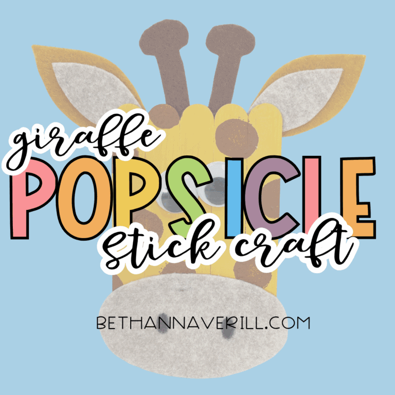 Giraffe Craft Stick Project