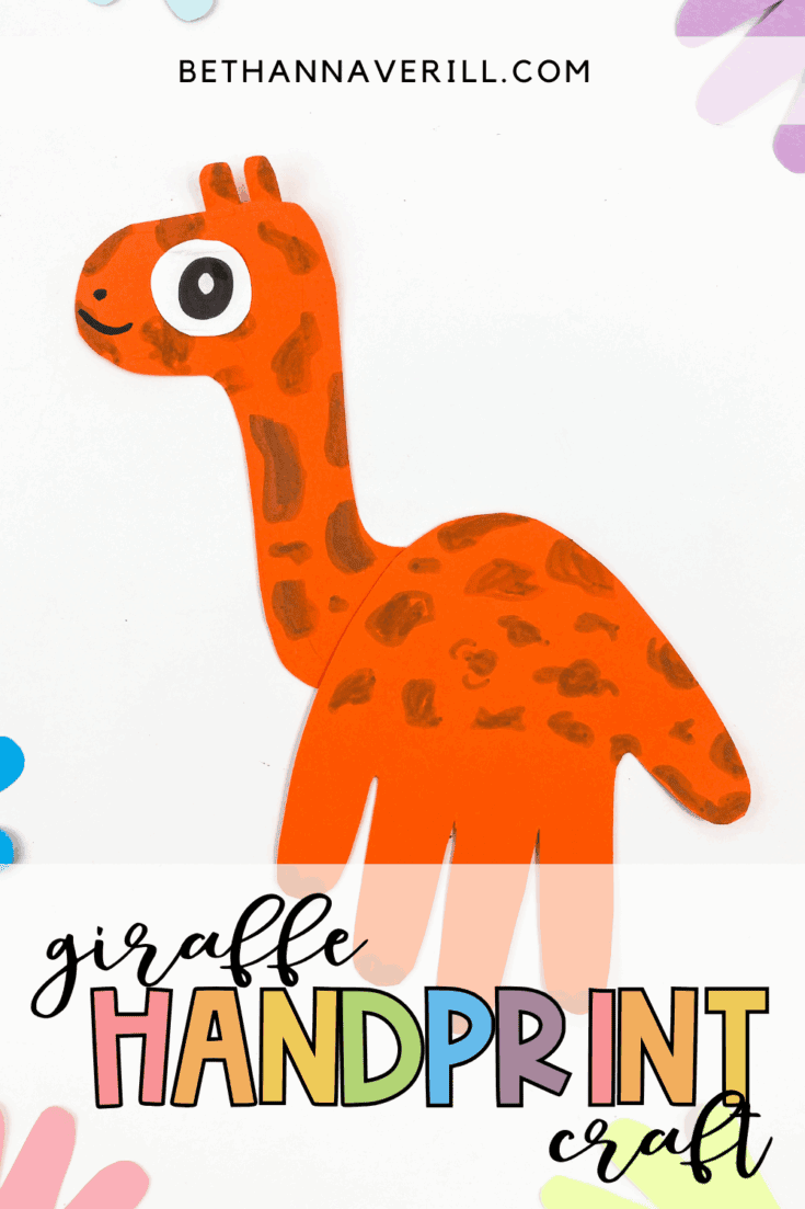 handprint giraffe craft