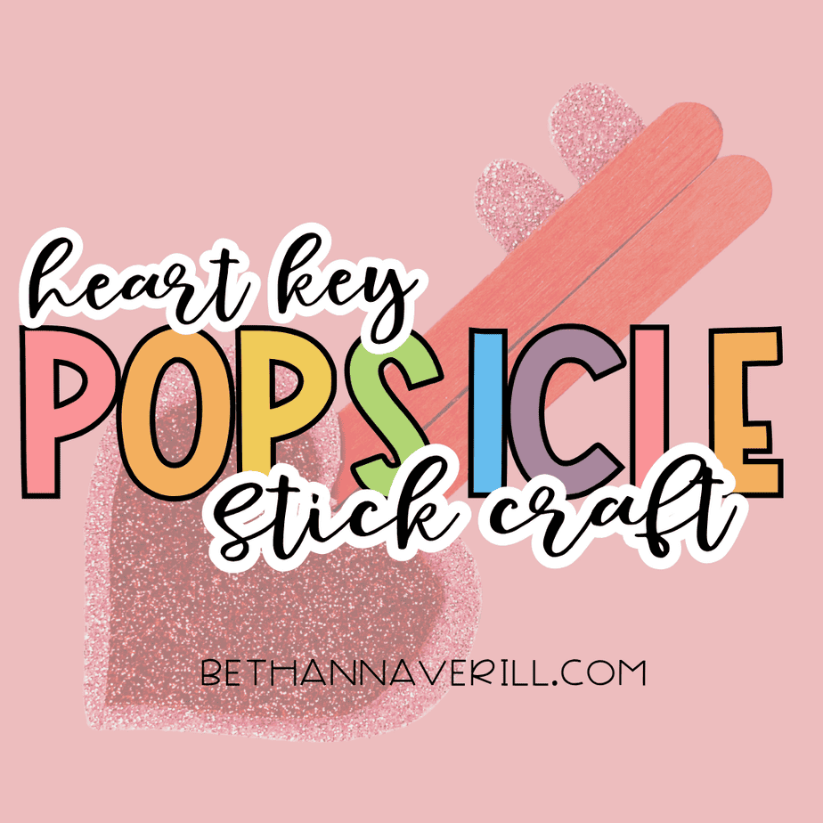 heart key craft stick project