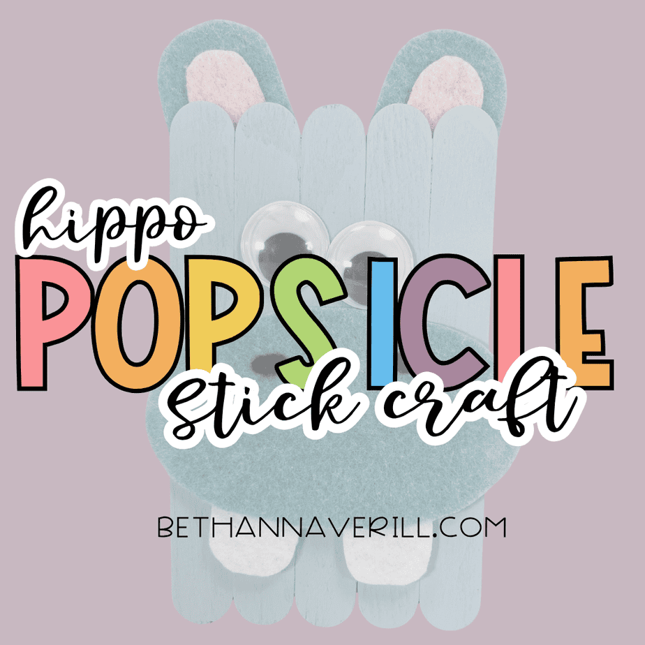 hippo popsicle stick craft