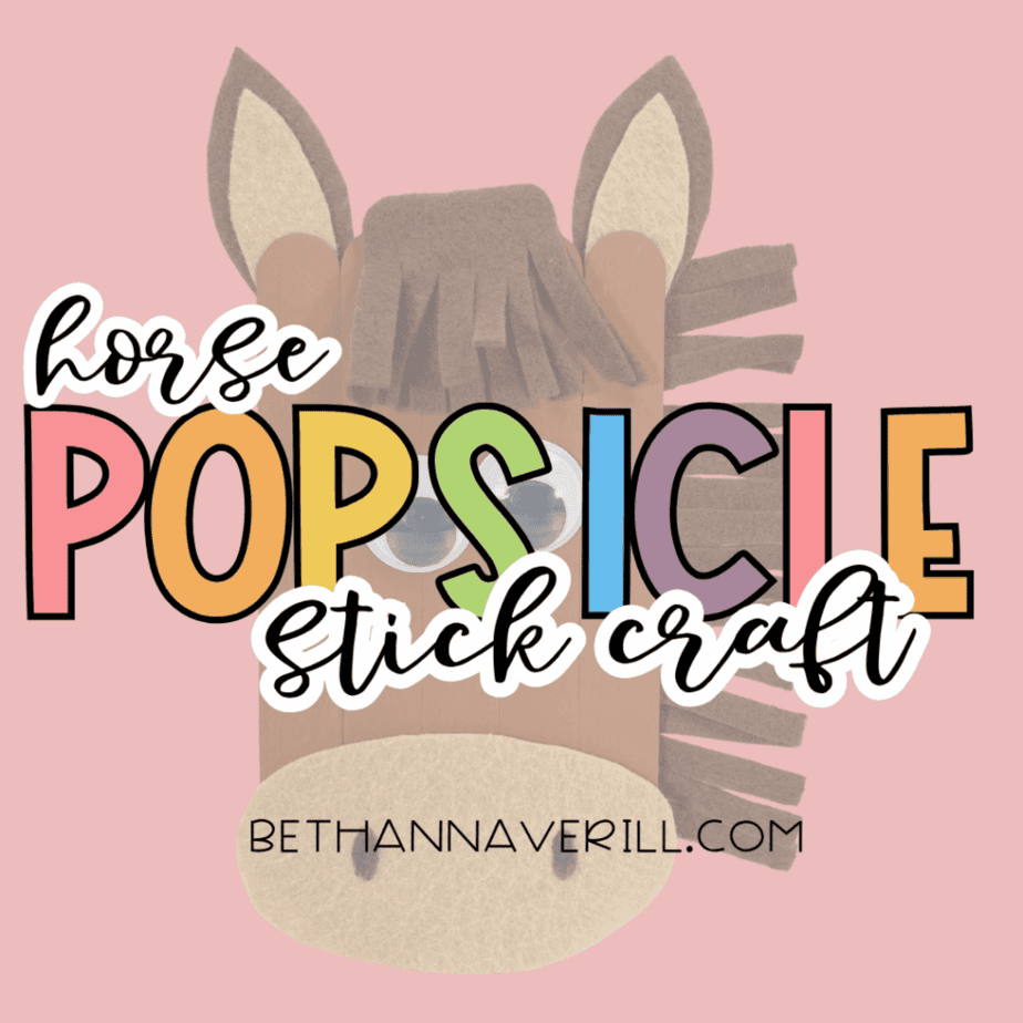 horse craft stick project