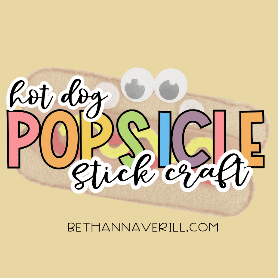hot dog craft stick project