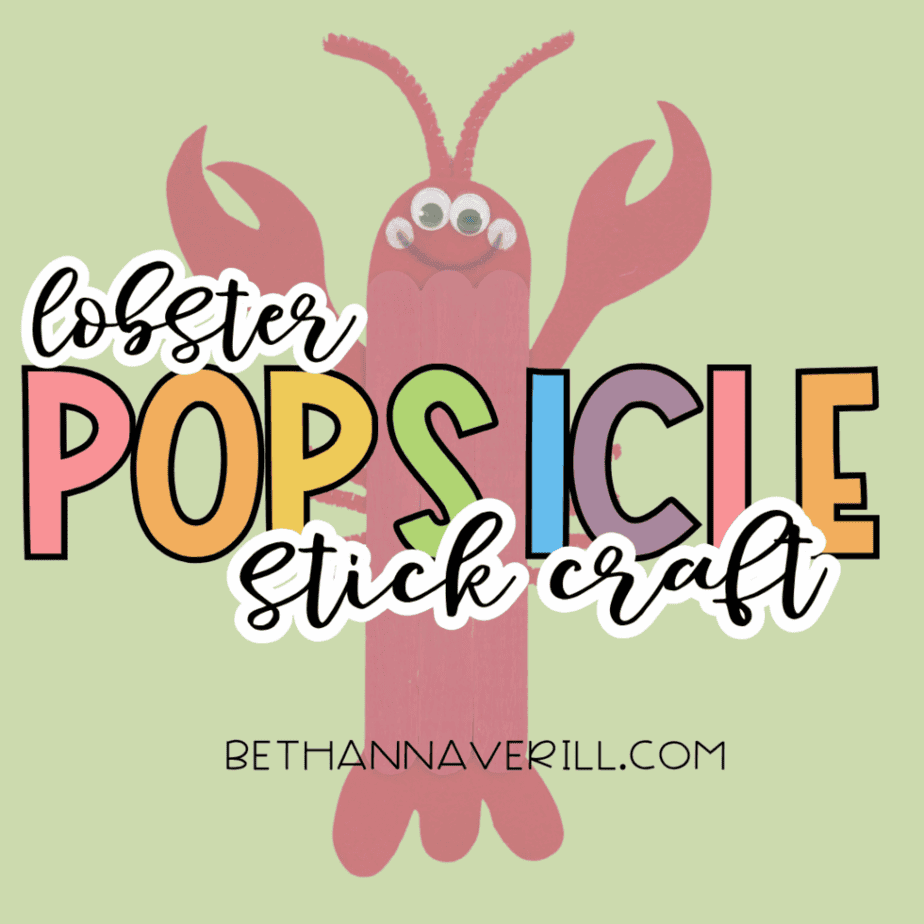 lobster craft stick project