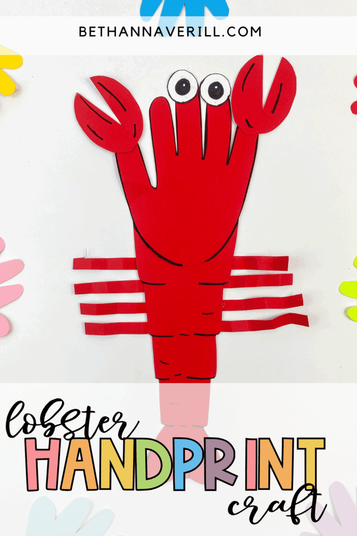 handprint lobster craft