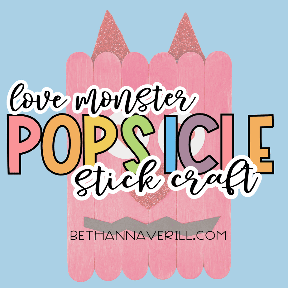 love monster craft stick project