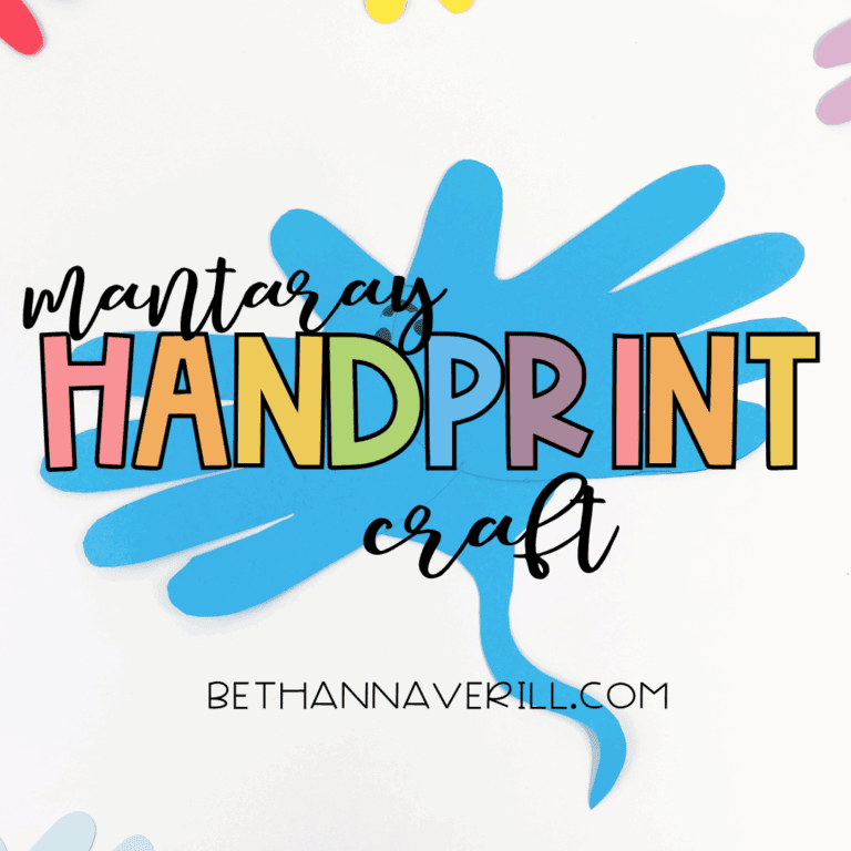 Manta Ray Handprint Craft