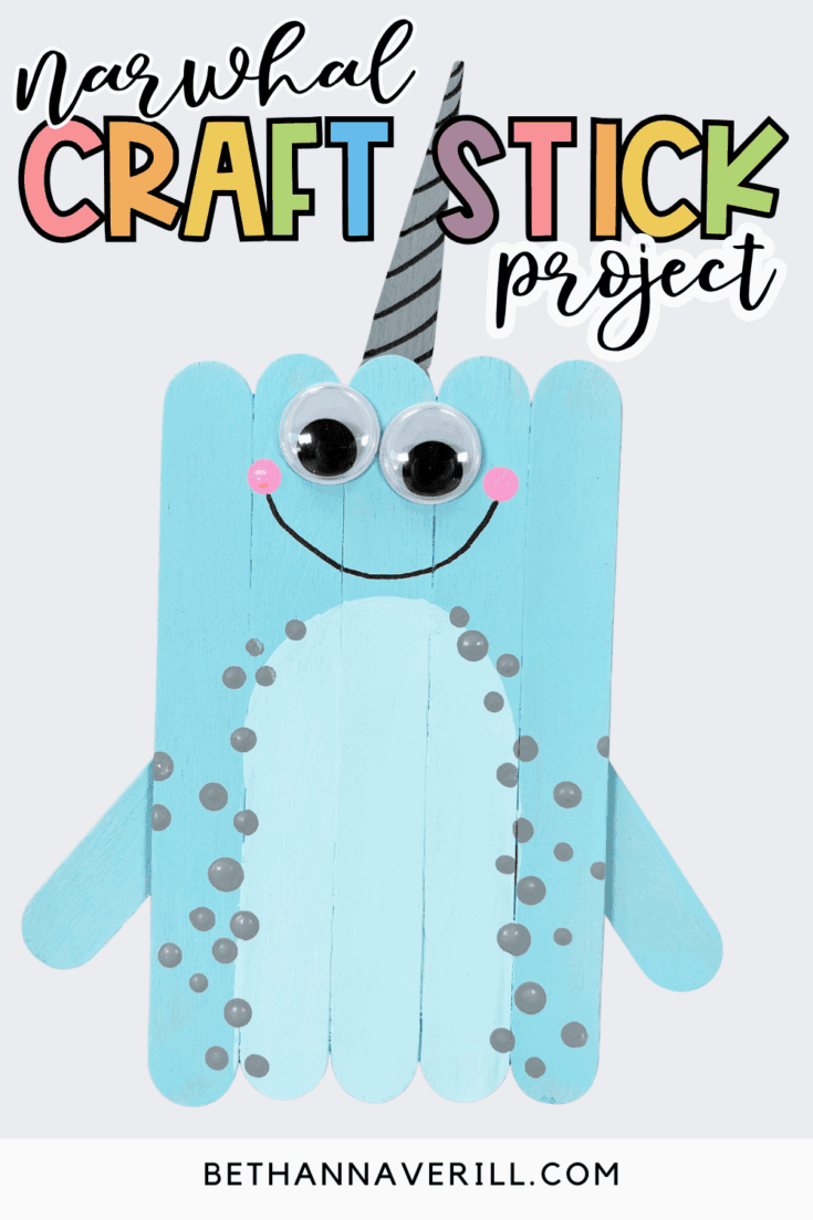 narwhal craft stick idea