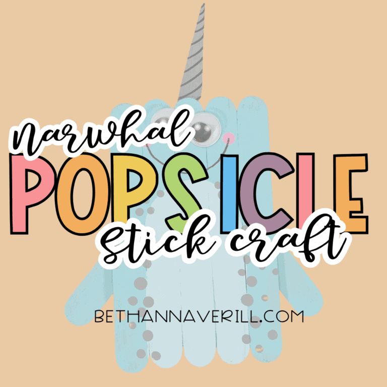Narwhal Craft Stick Project