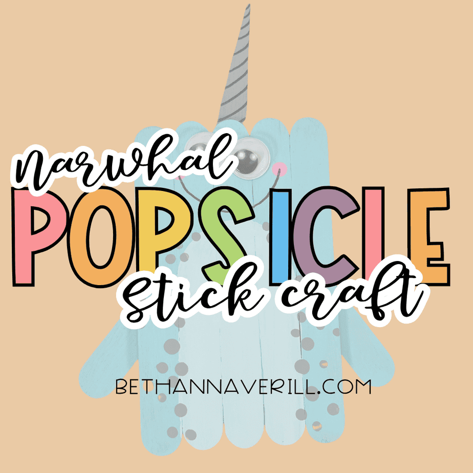 narwhal craft stick project