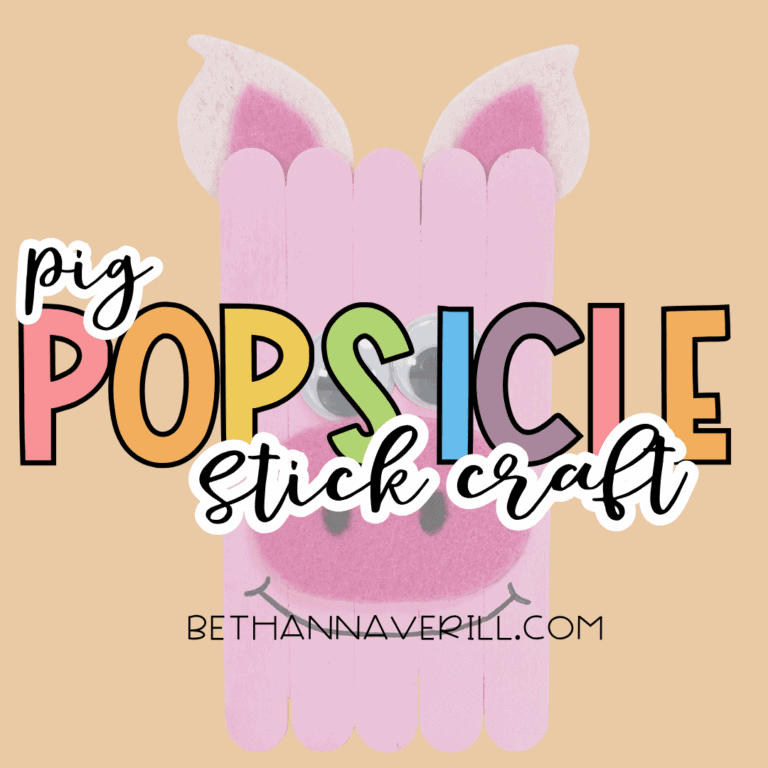 Pig Craft Stick Project